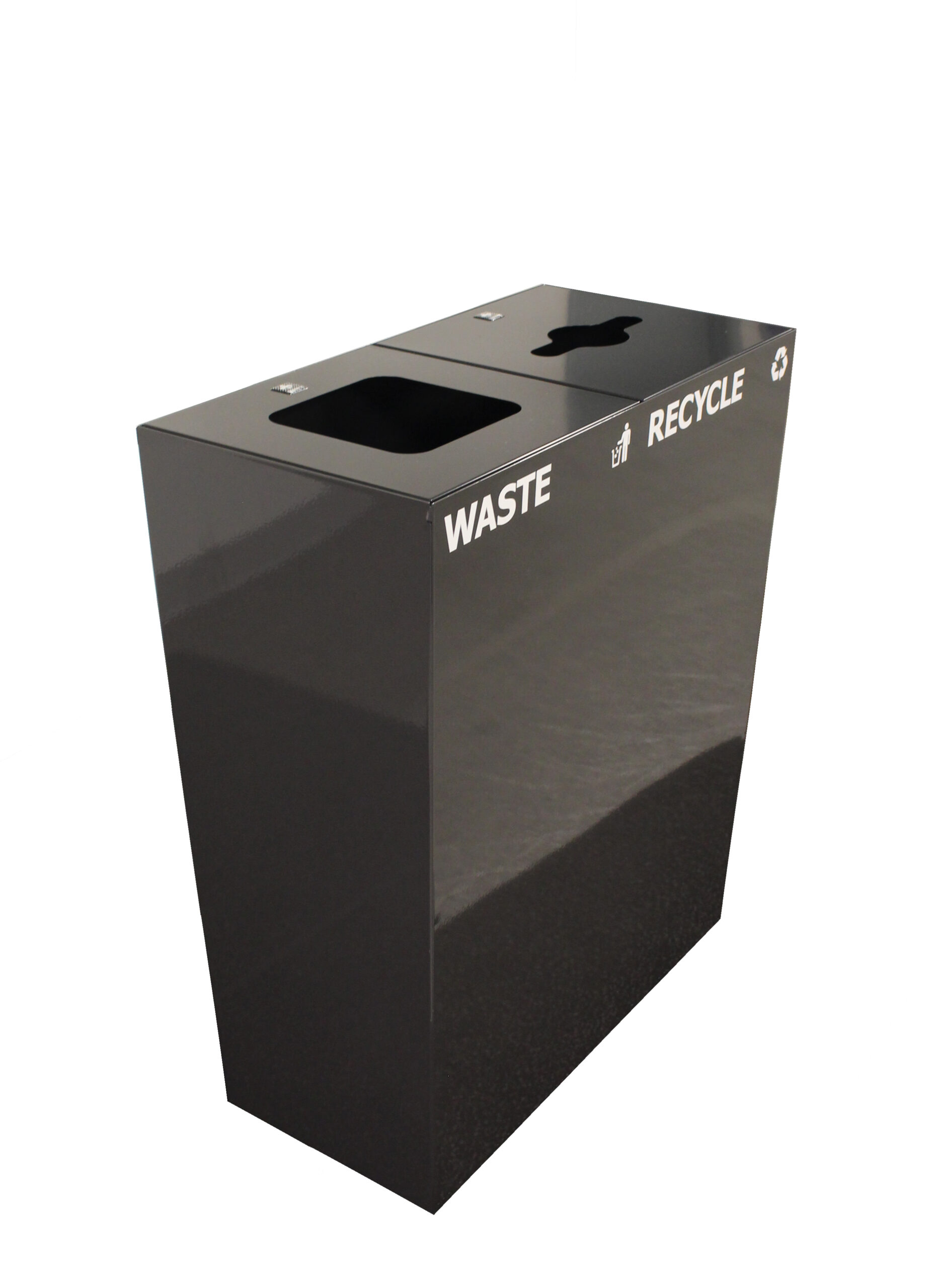 Witt Industries Multi-Stream Recycling Collection Indoor Trash Can in Charcoal